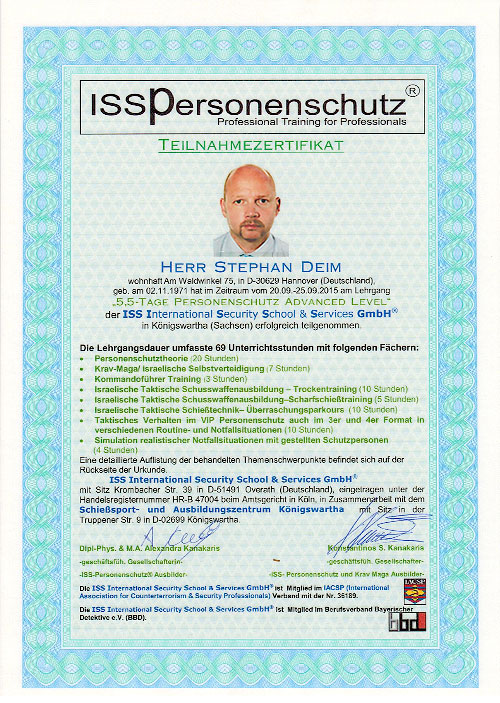 Stephan DEIM ISS Personenschutz 2015